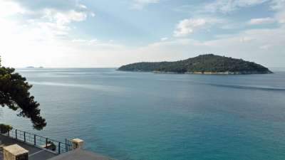 View on Lokrum island from balcony